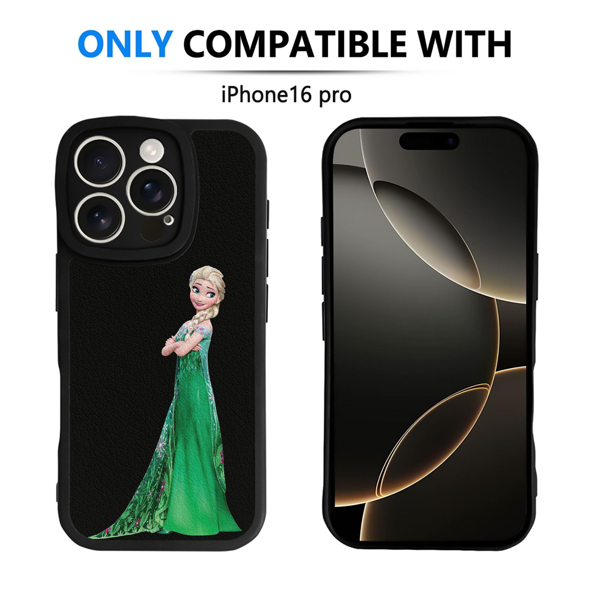 （画像用） アナと雪の女王 アンナ エルサ Frozen Anna Elsa 【iPhone 16シリーズ対応】シリコンスマホケース（レザー調） 材質：シリコン